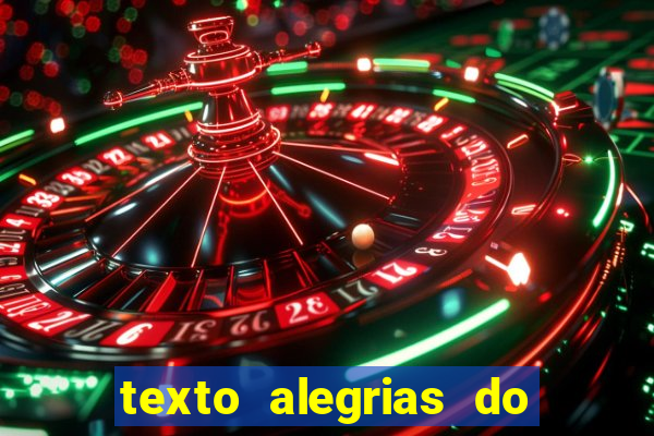 texto alegrias do natal com interpretação e gabarito